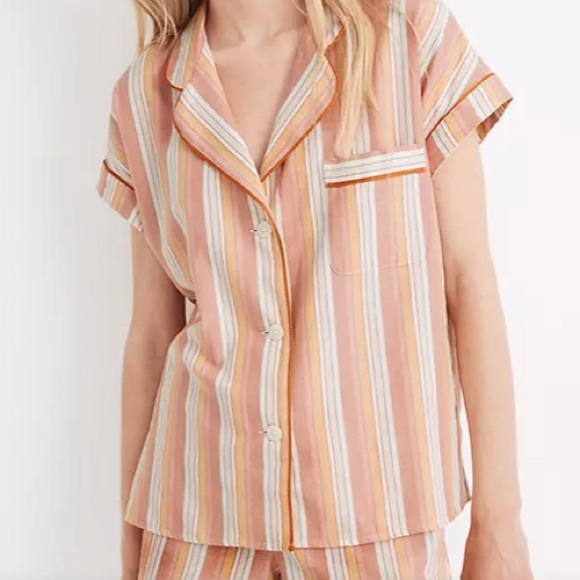 Bedtime Pajama Top in Rainbow Stripe - Picture 2 of 7